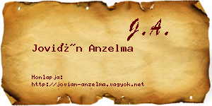 Jovián Anzelma névjegykártya